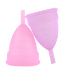 Medyczne silikonowe menstruacyjne kubki wielokrotnego użytku 2 szt. Miękkie elastyczne z 1 miejscem do przechowywania