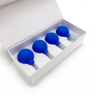 15mm 25mm Niebieskie gumowe szklane kubki próżniowe dla opieki zdrowotnej