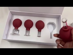 4 szt. Gumowe szklane przyssawki/zestaw do baniek gumowych z przyssawką/zestaw gumowych baniek próżniowych