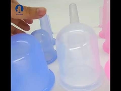 Zestaw silikonowych baniek antycellulitowych wielokrotnego użytku 6,8*53/6*1,5 cm